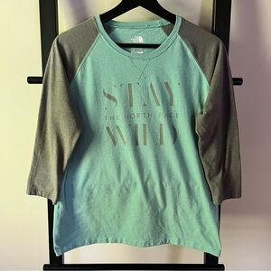 The North Face 3/4 Sleeve Multicolor Outdoor Top Women’s L